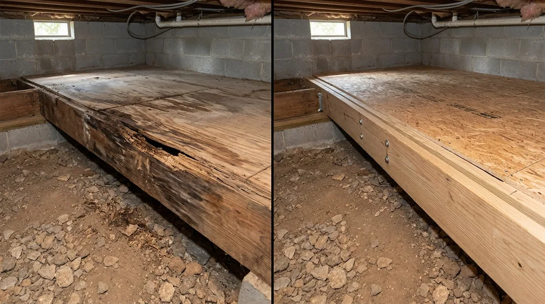 Sagging Floors Over Wet Crawlspaces: Why Murfreesboro Floors Sink and How They Get Fixed